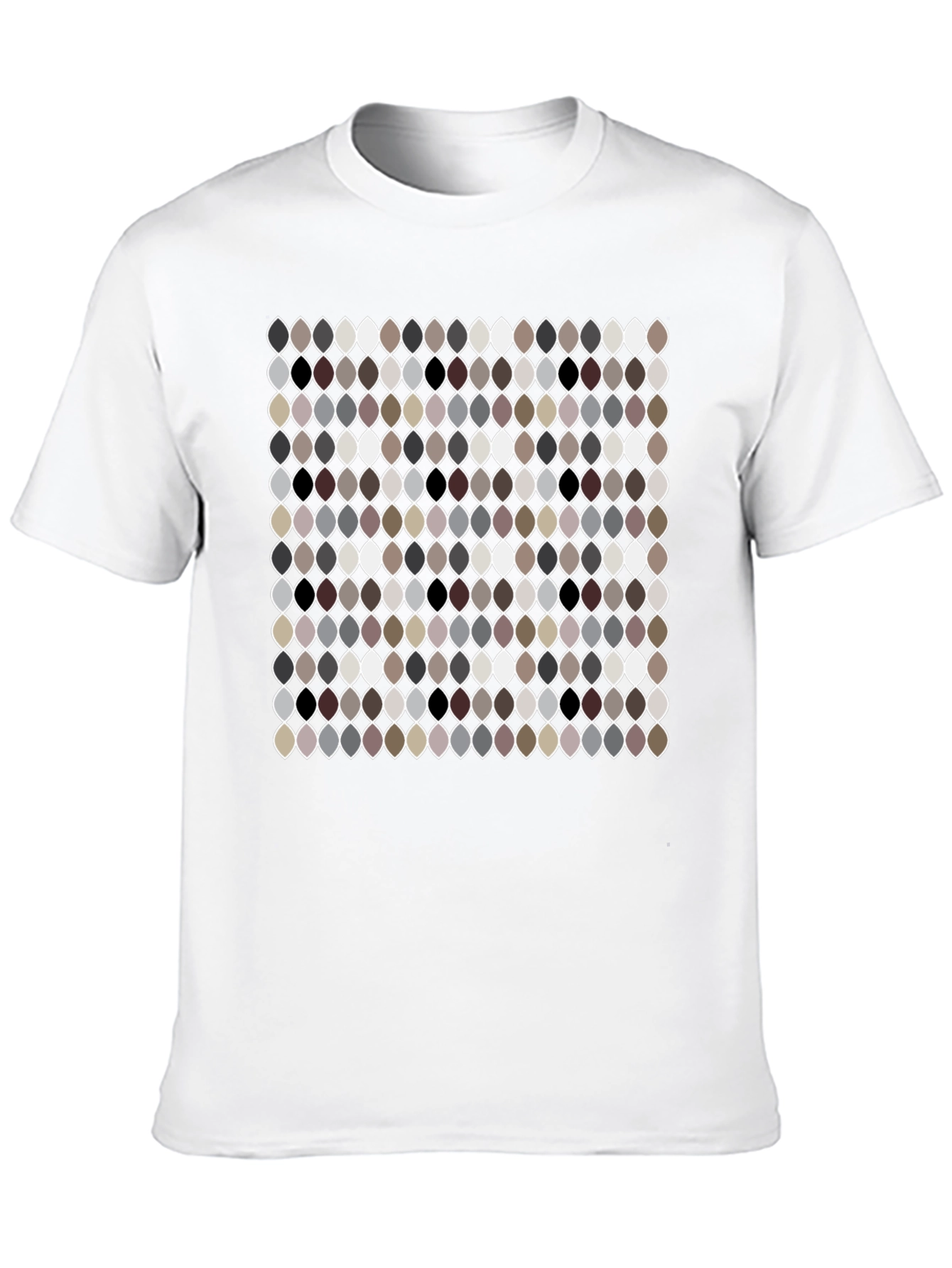 Patterned Ogee Print Black T-Shirt