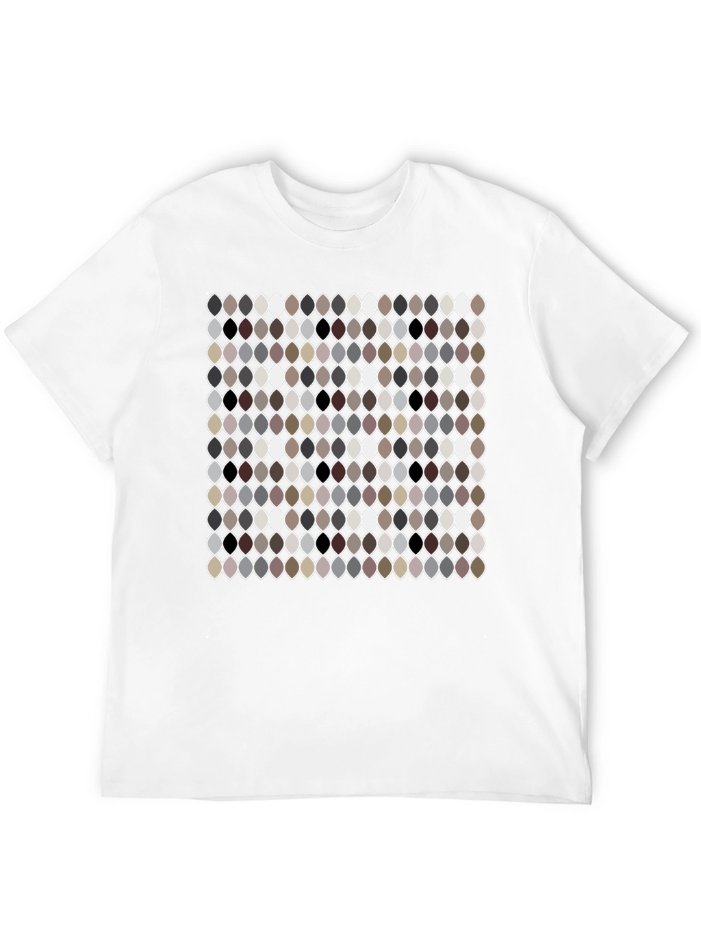 Patterned Ogee Print Black T-Shirt