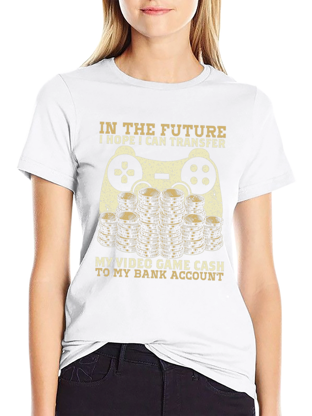 Gamer T-Shirt: Video Game Cash to Bank Account