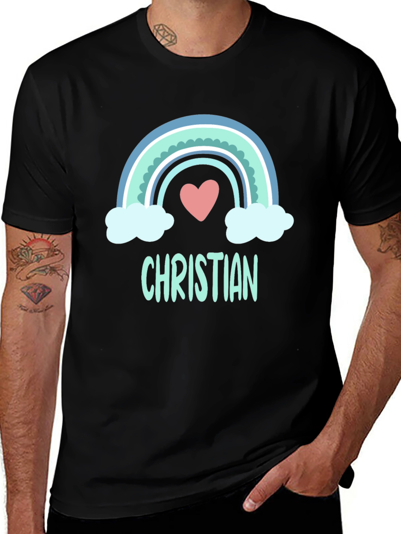 Christian Rainbow Heart T-Shirt