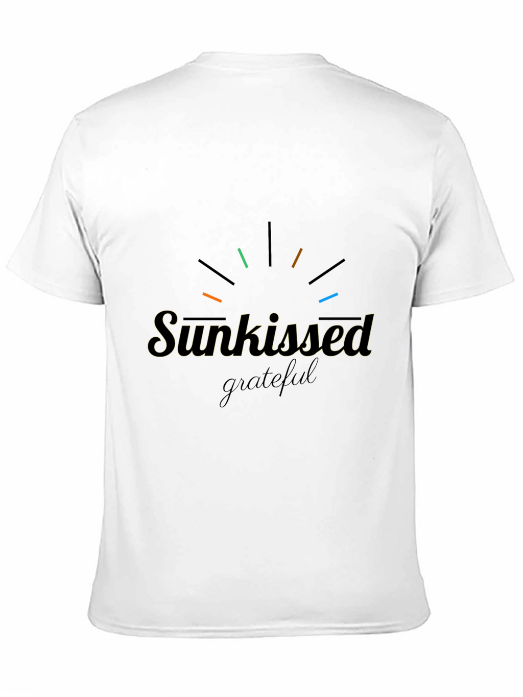 Sunkissed Grateful Graphic Tee - Black Crew Neck Shirt