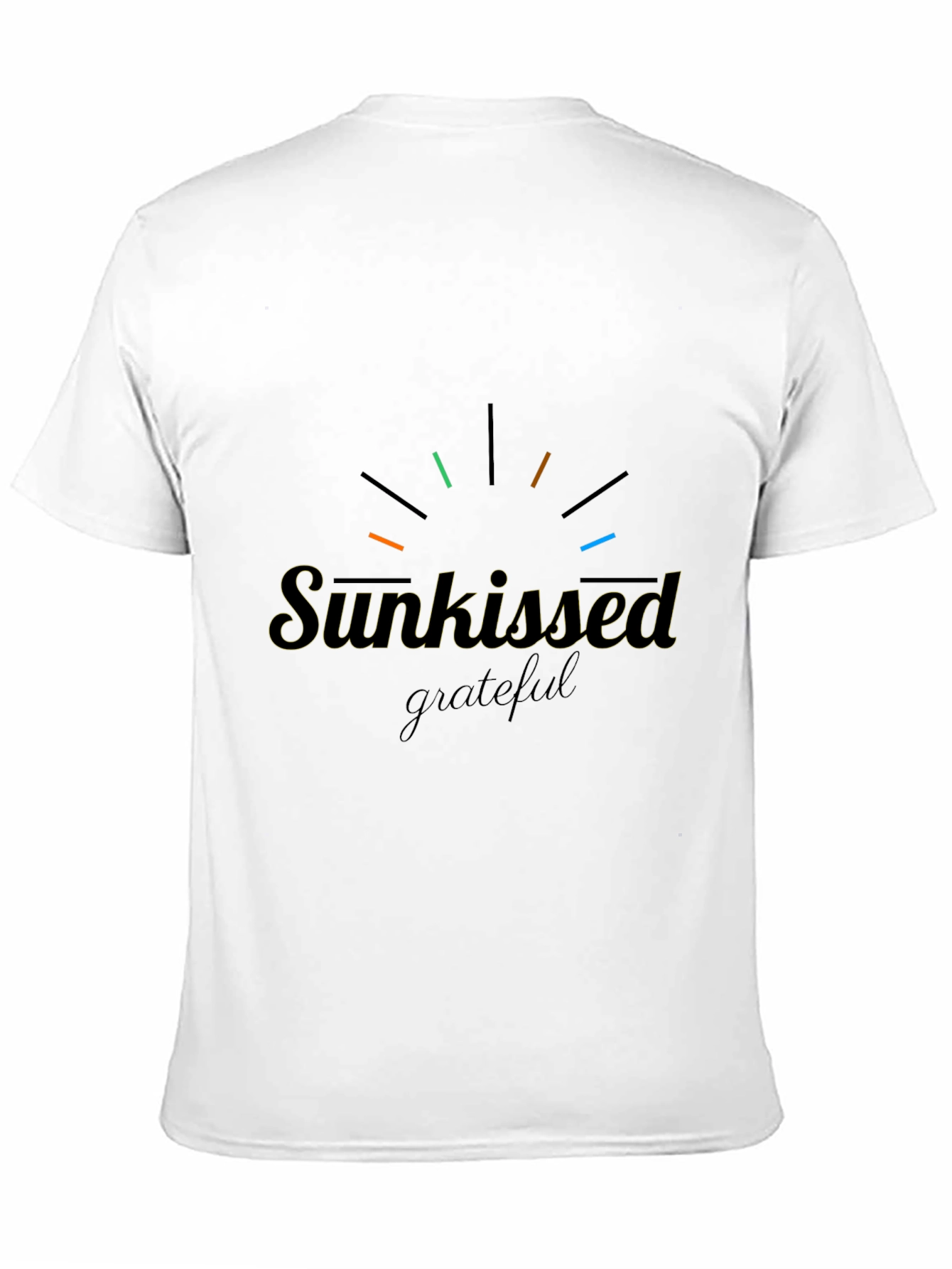 Sunkissed Grateful Graphic Tee - Black Crew Neck Shirt