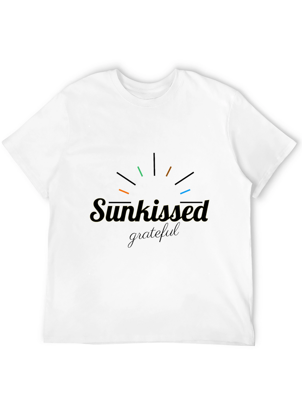 Sunkissed Grateful Graphic Tee - Black Crew Neck Shirt