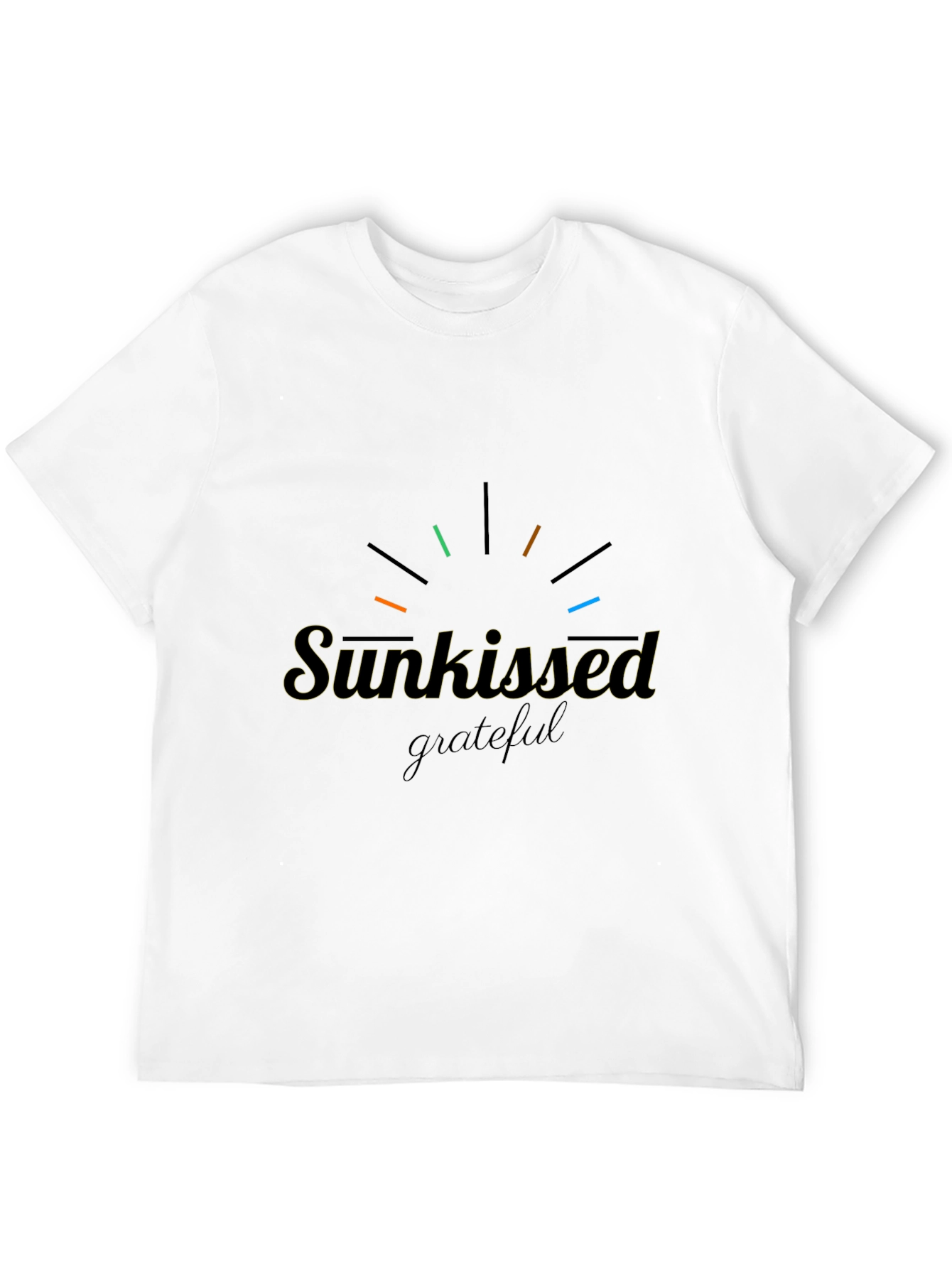 Sunkissed Grateful Graphic Tee - Black Crew Neck Shirt