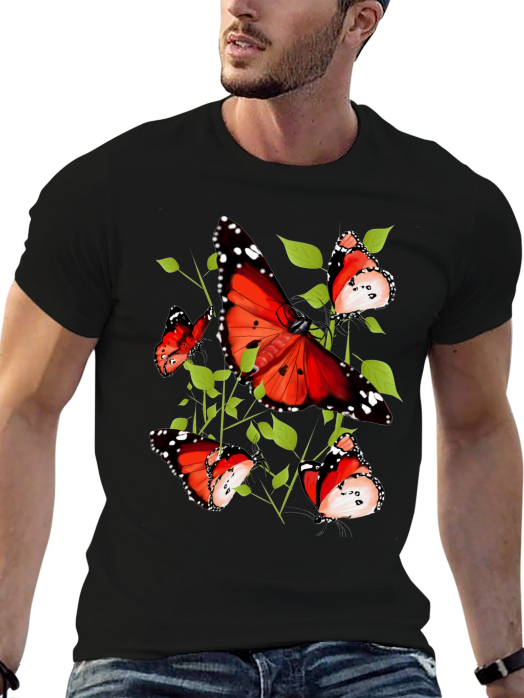 Butterfly Graphic Tee - Nature Inspired Design