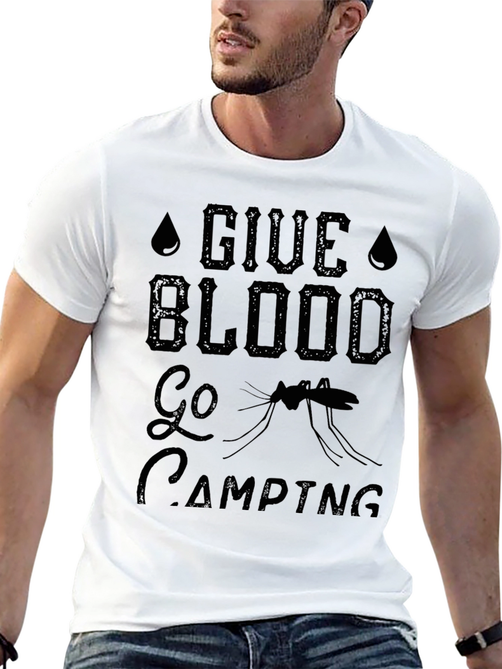 Give Blood Go Camping T-Shirt