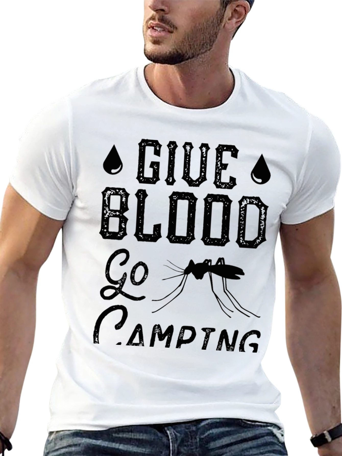 Give Blood Go Camping T-Shirt
