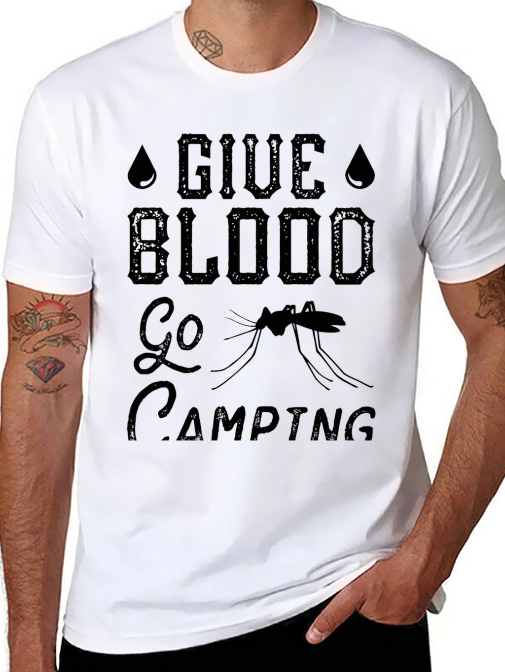 Give Blood Go Camping T-Shirt