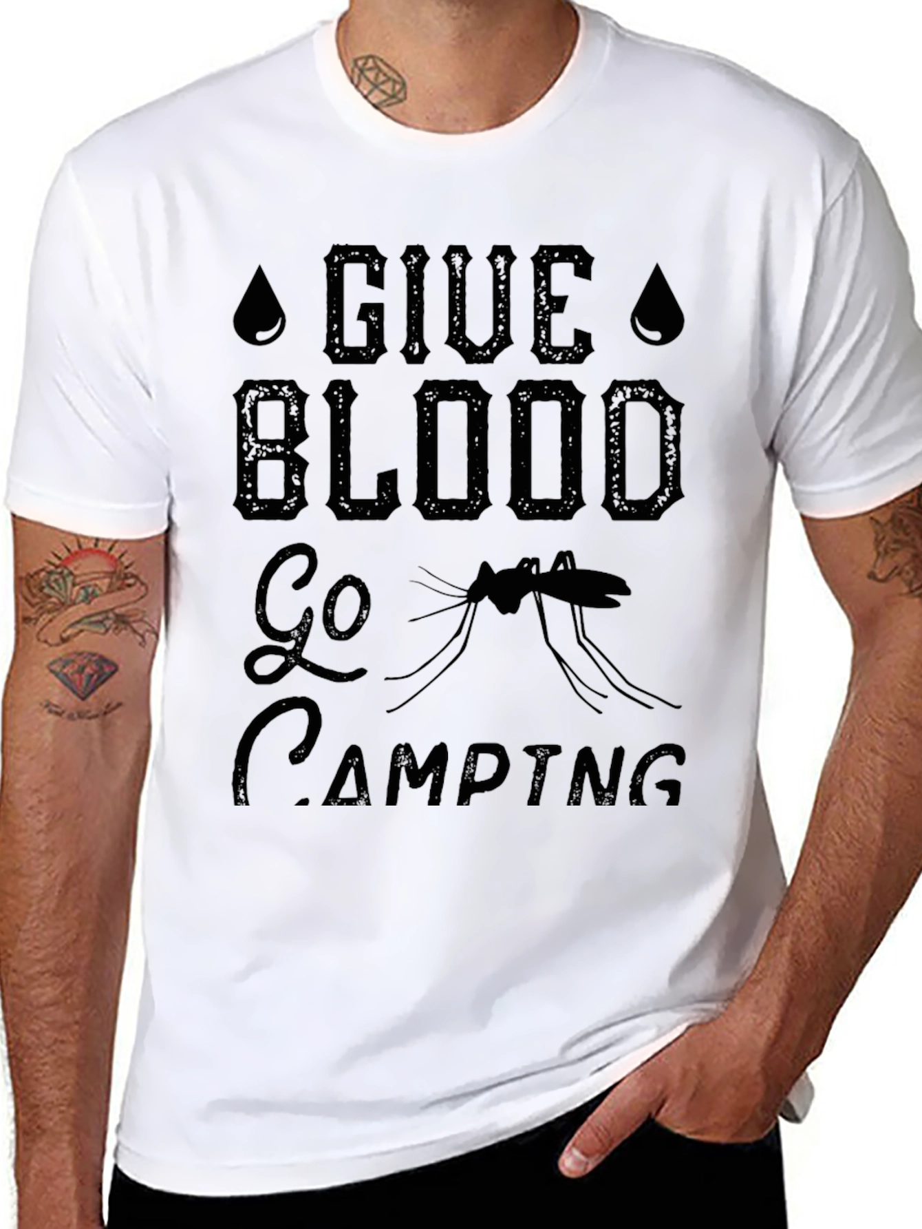 Give Blood Go Camping T-Shirt