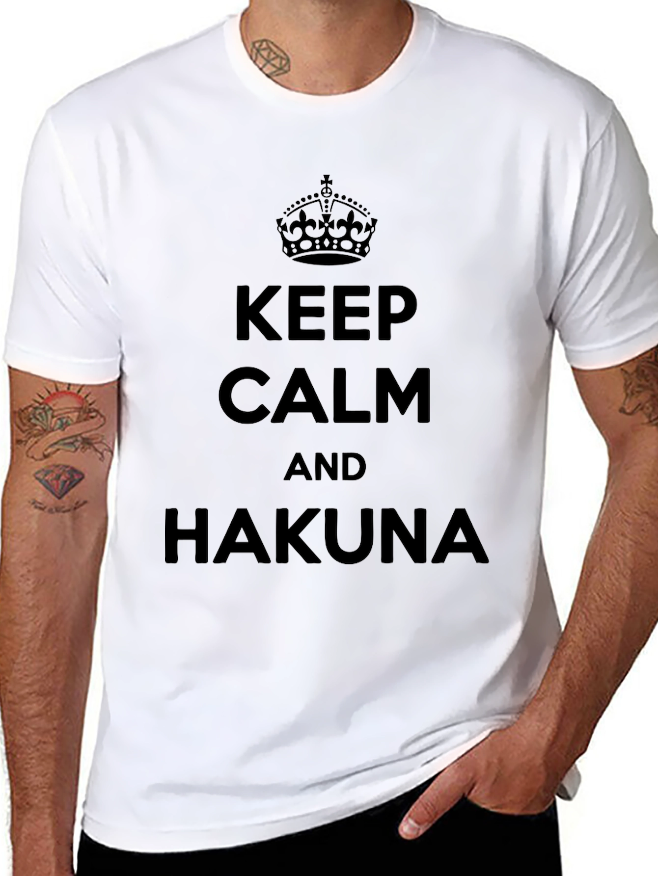 Keep Calm and Hakuna Graphic Tee - Relaxed Fit