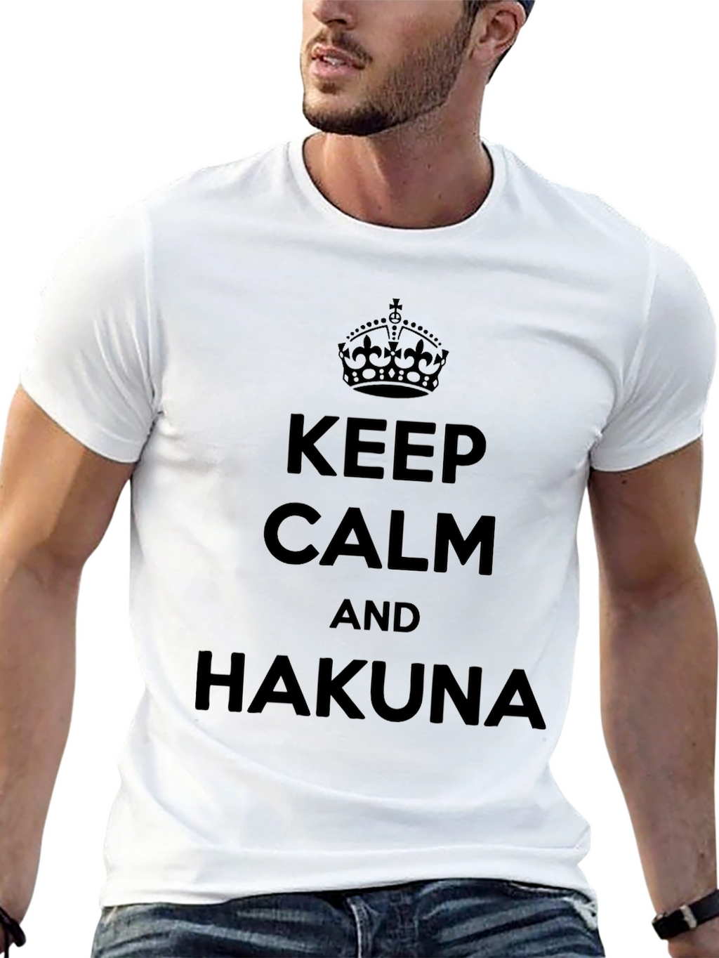 Keep Calm and Hakuna Graphic Tee - Relaxed Fit