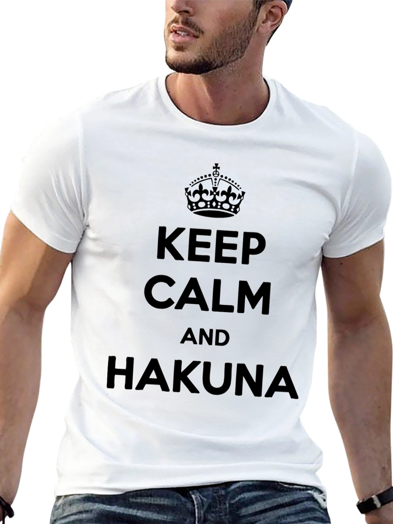 Keep Calm and Hakuna Graphic Tee - Relaxed Fit