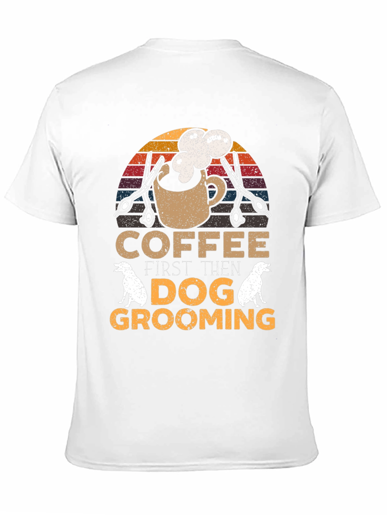 Coffee Then Dog Grooming Graphic Tee