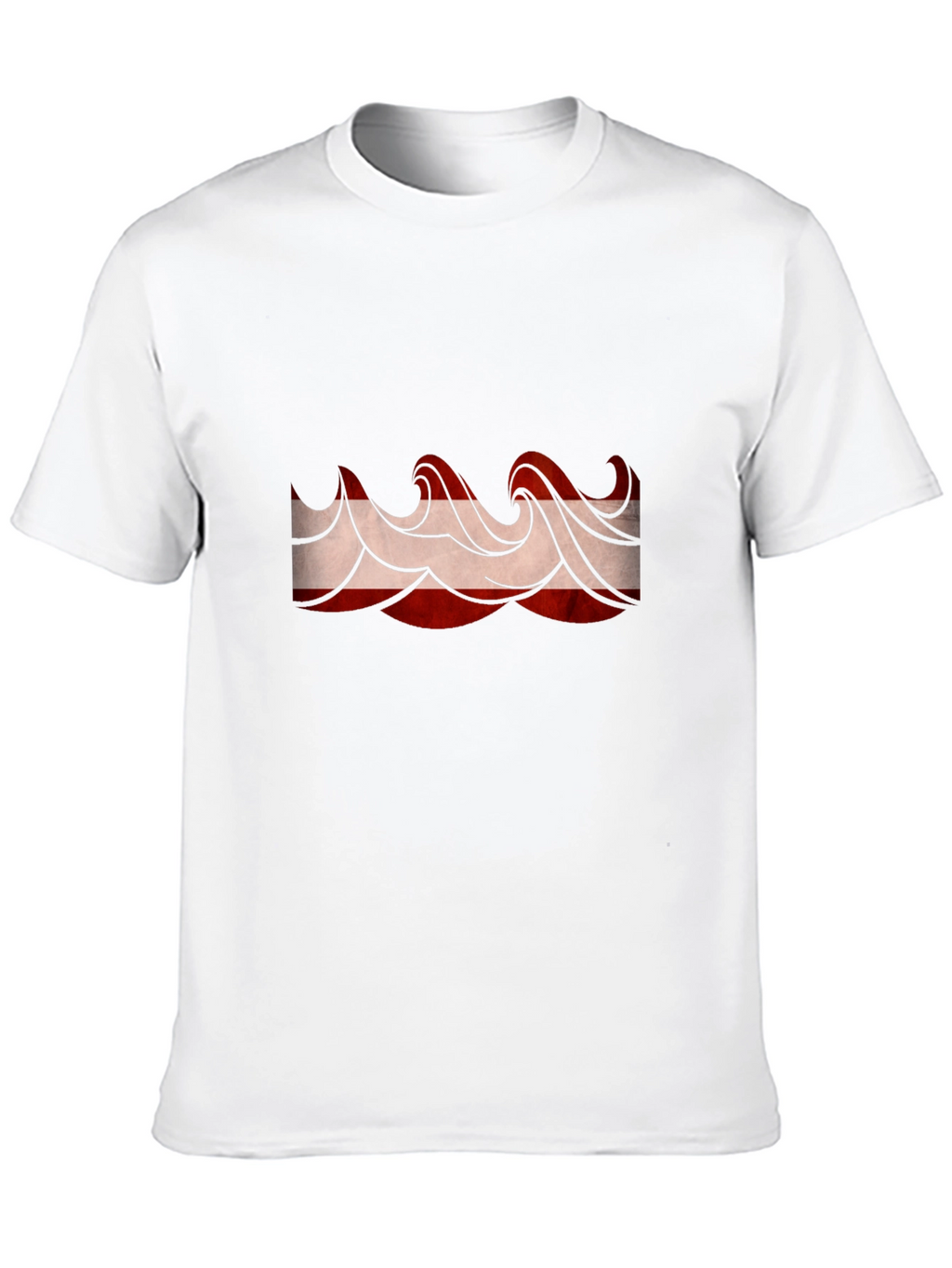 Stylish Black Tee with Wave Design