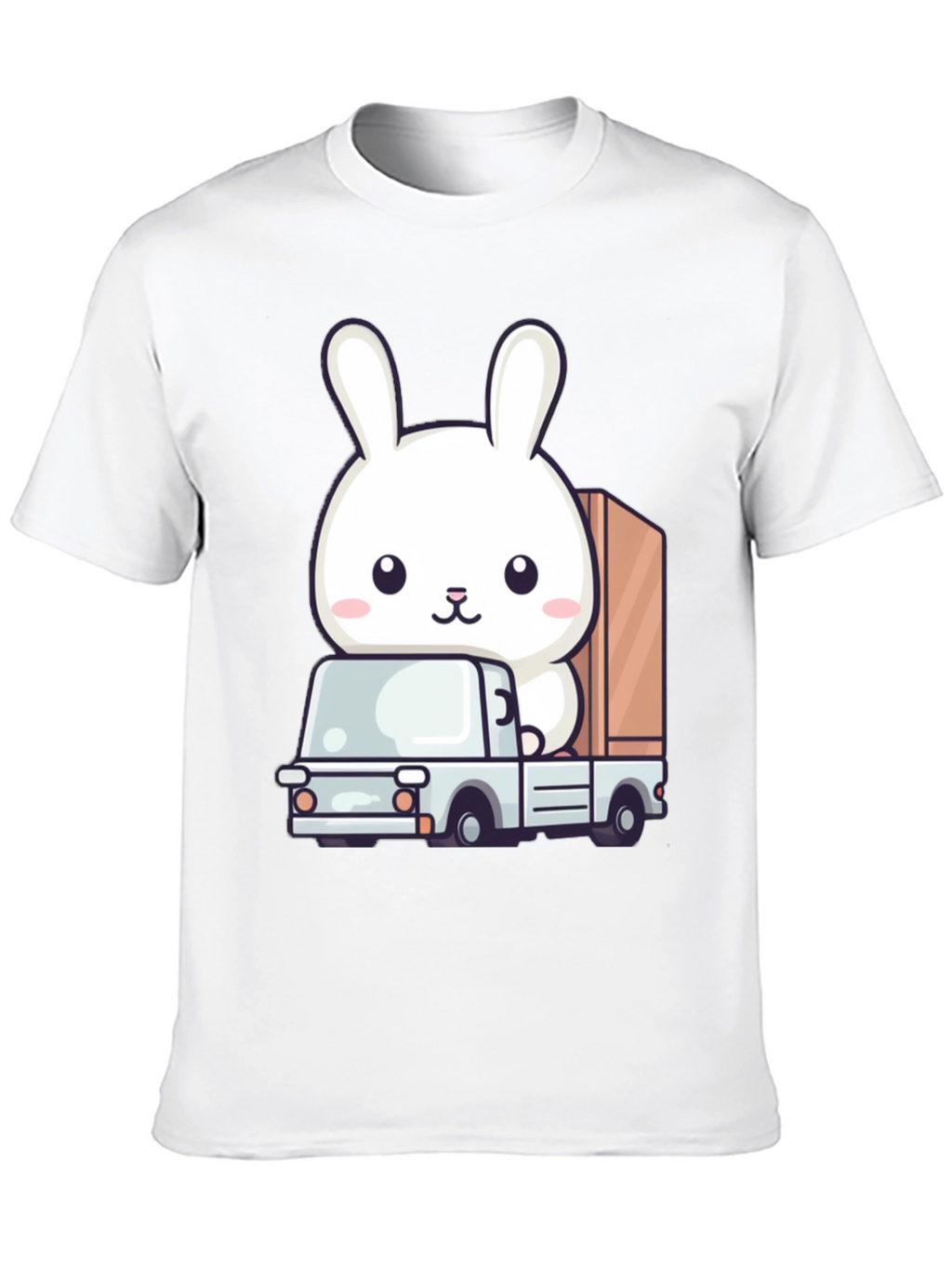 Bunny Truck Graphic Tee - Cute Animal Lover Shirt