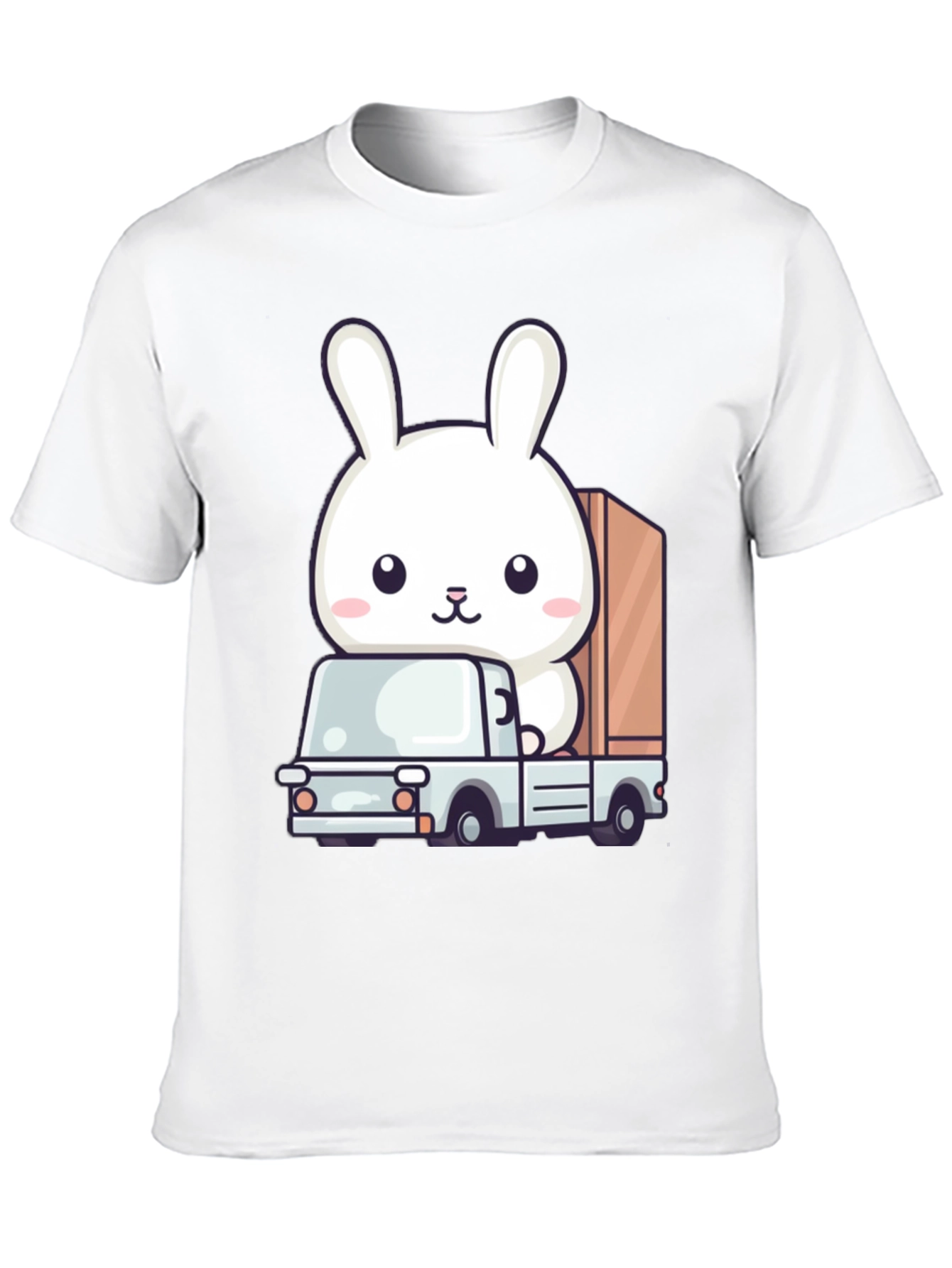 Bunny Truck Graphic Tee - Cute Animal Lover Shirt