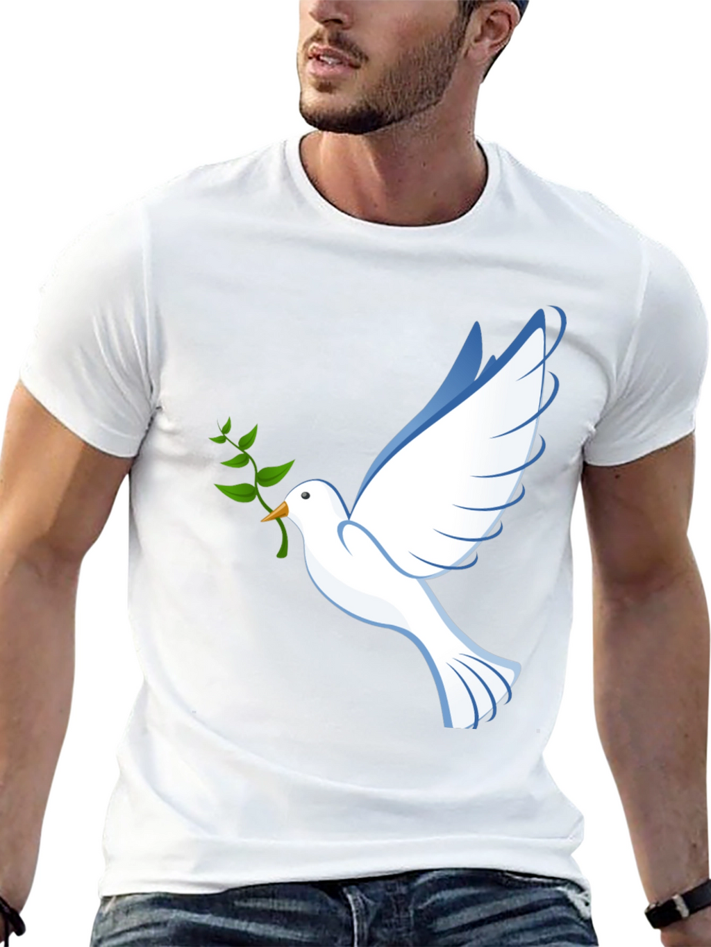 Peace Dove Graphic Tee - Black Comfort Fit