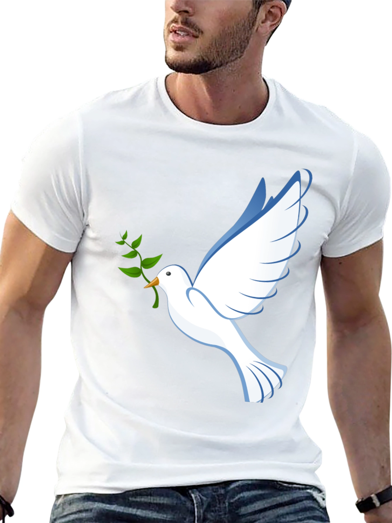 Peace Dove Graphic Tee - Black Comfort Fit
