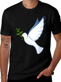 Peace Dove Graphic Tee - Black Comfort Fit