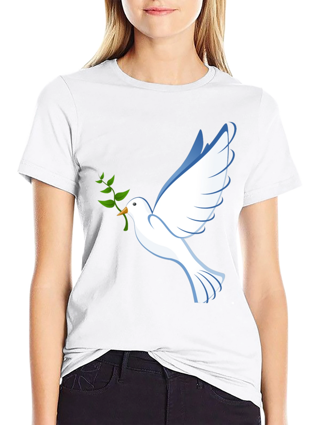 Peace Dove Graphic Tee - Black Comfort Fit