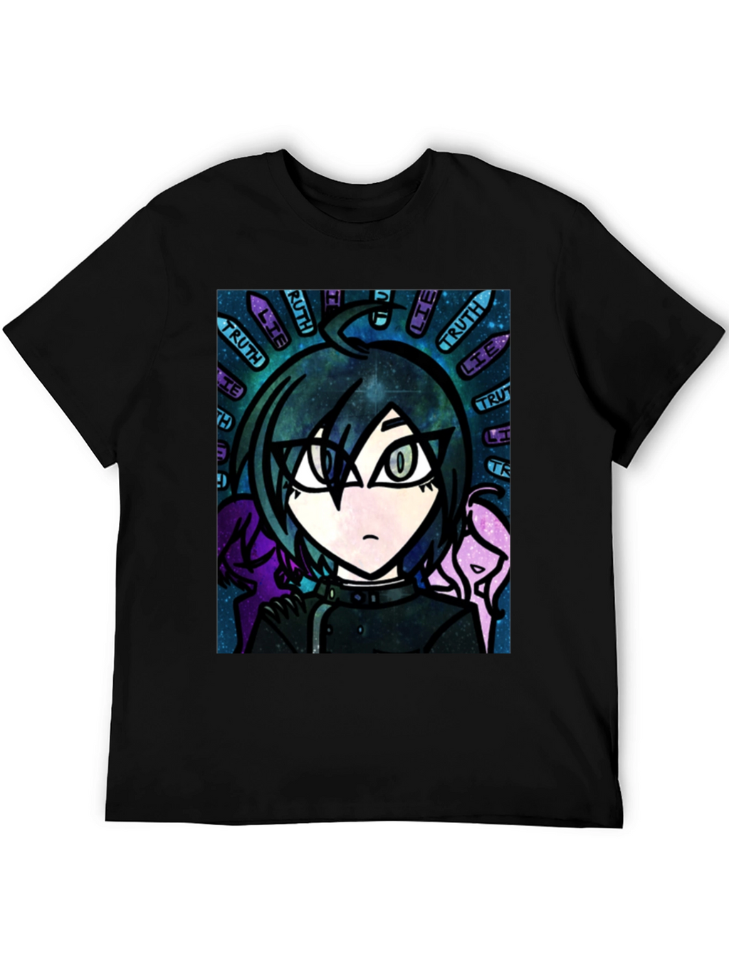 Anime Graphic T-Shirt - Truth & Lie Design