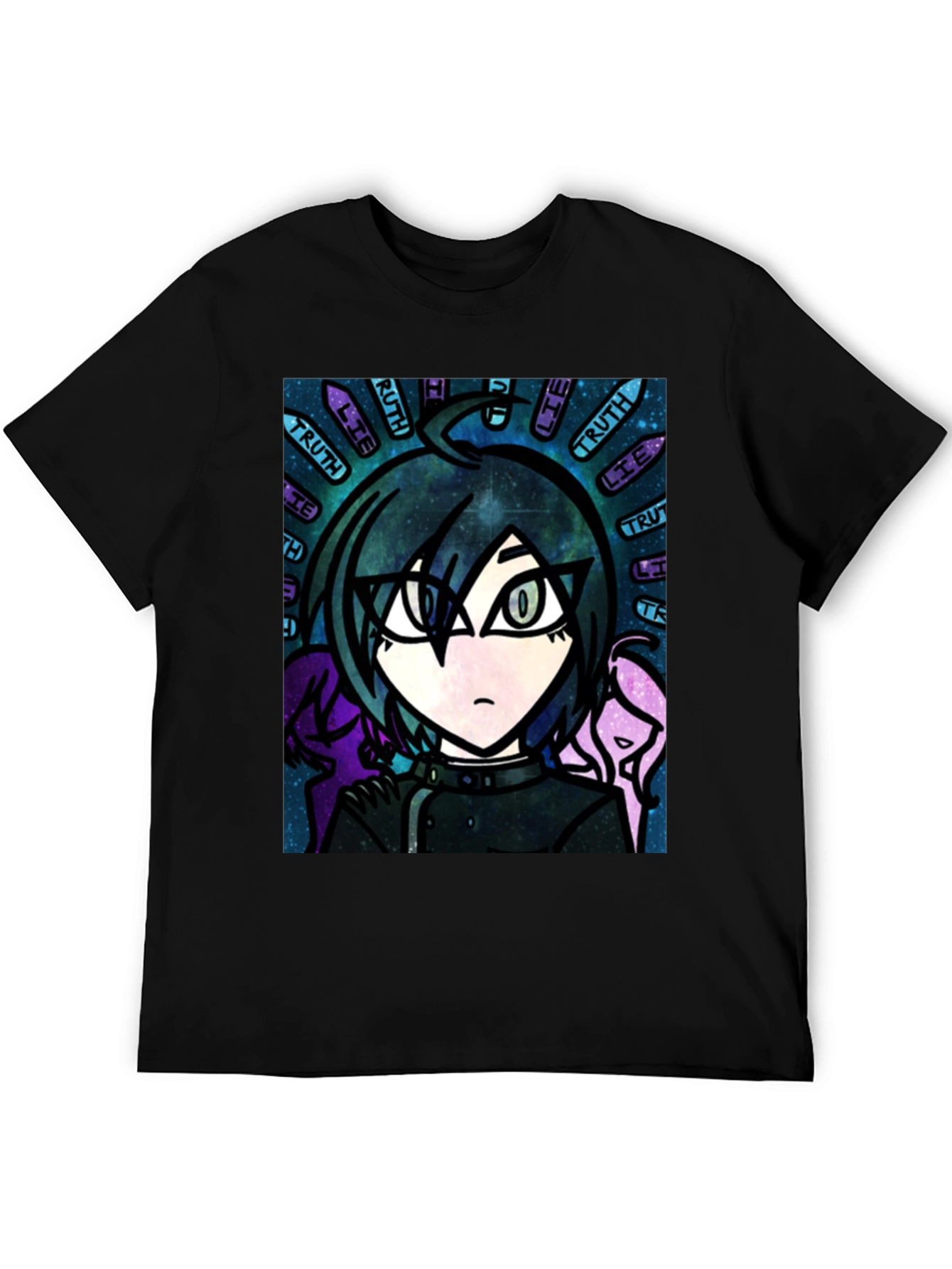 Anime Graphic T-Shirt - Truth & Lie Design