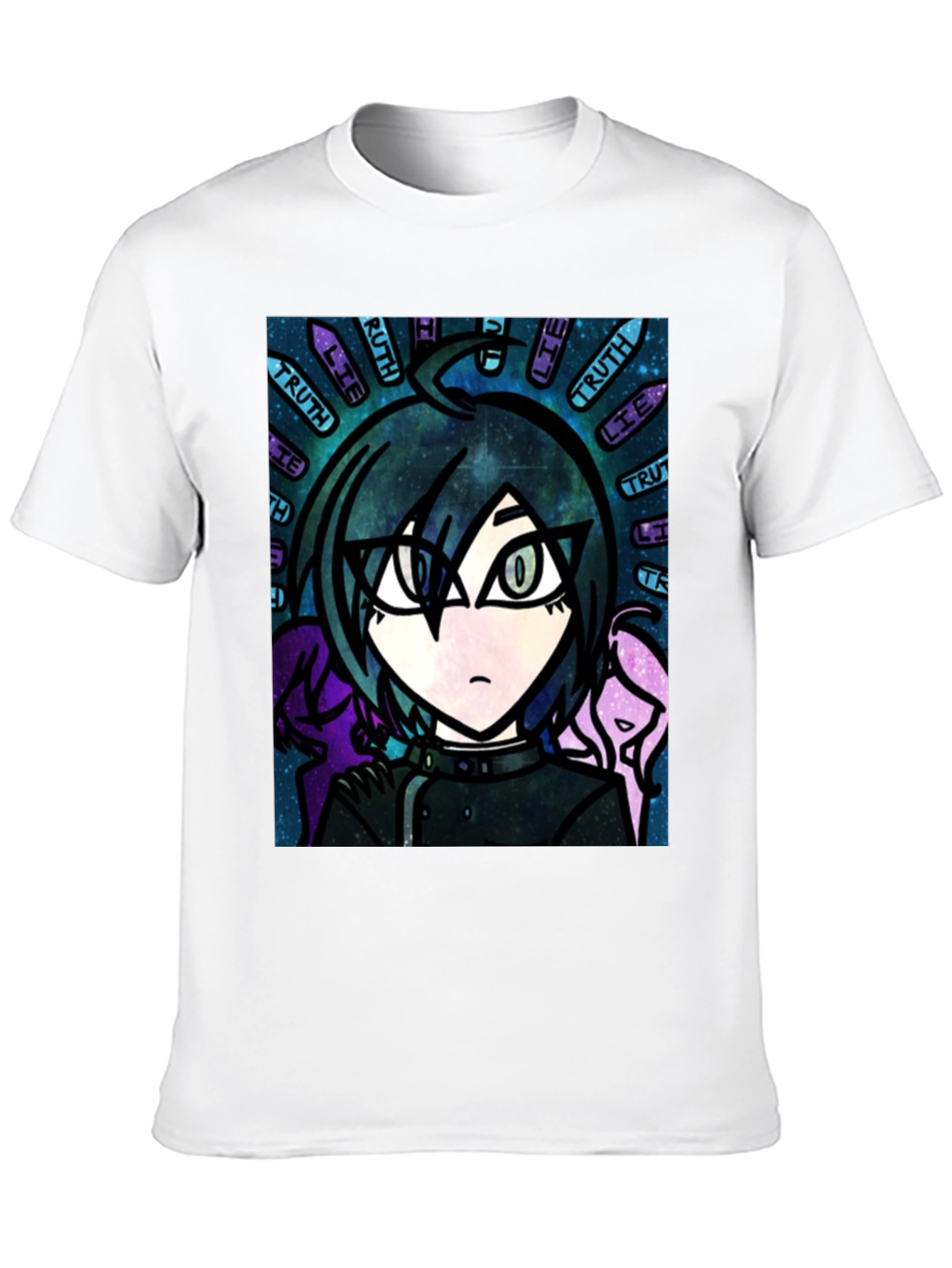 Anime Graphic T-Shirt - Truth & Lie Design