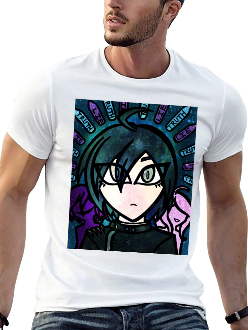 Anime Graphic T-Shirt - Truth & Lie Design