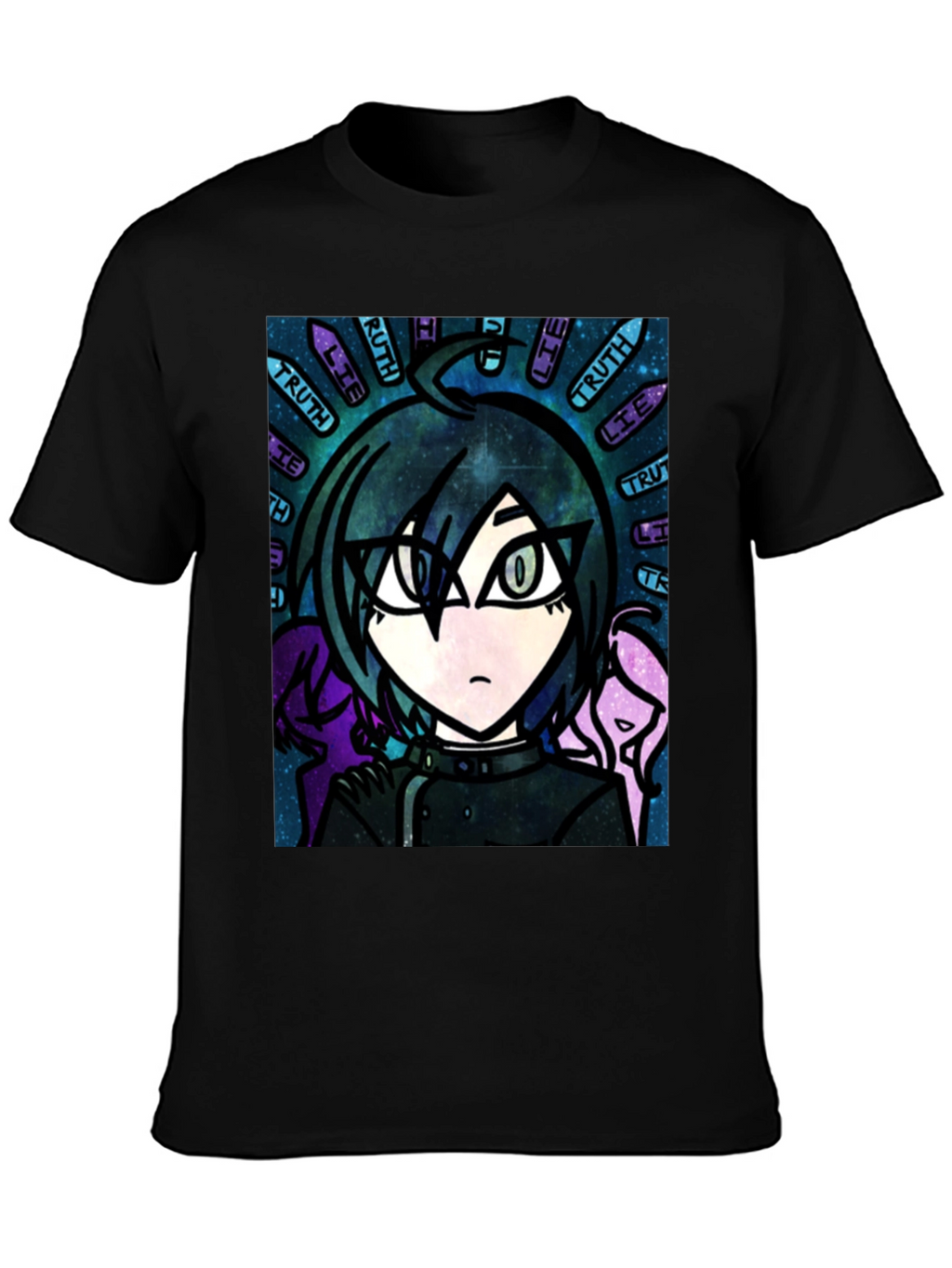 Anime Graphic T-Shirt - Truth & Lie Design