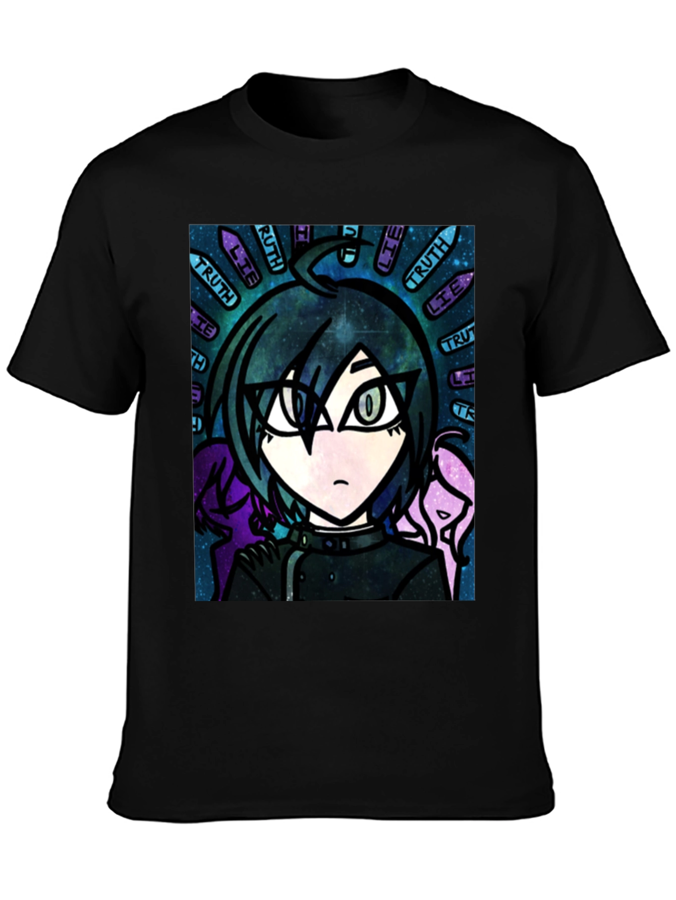 Anime Graphic T-Shirt - Truth & Lie Design
