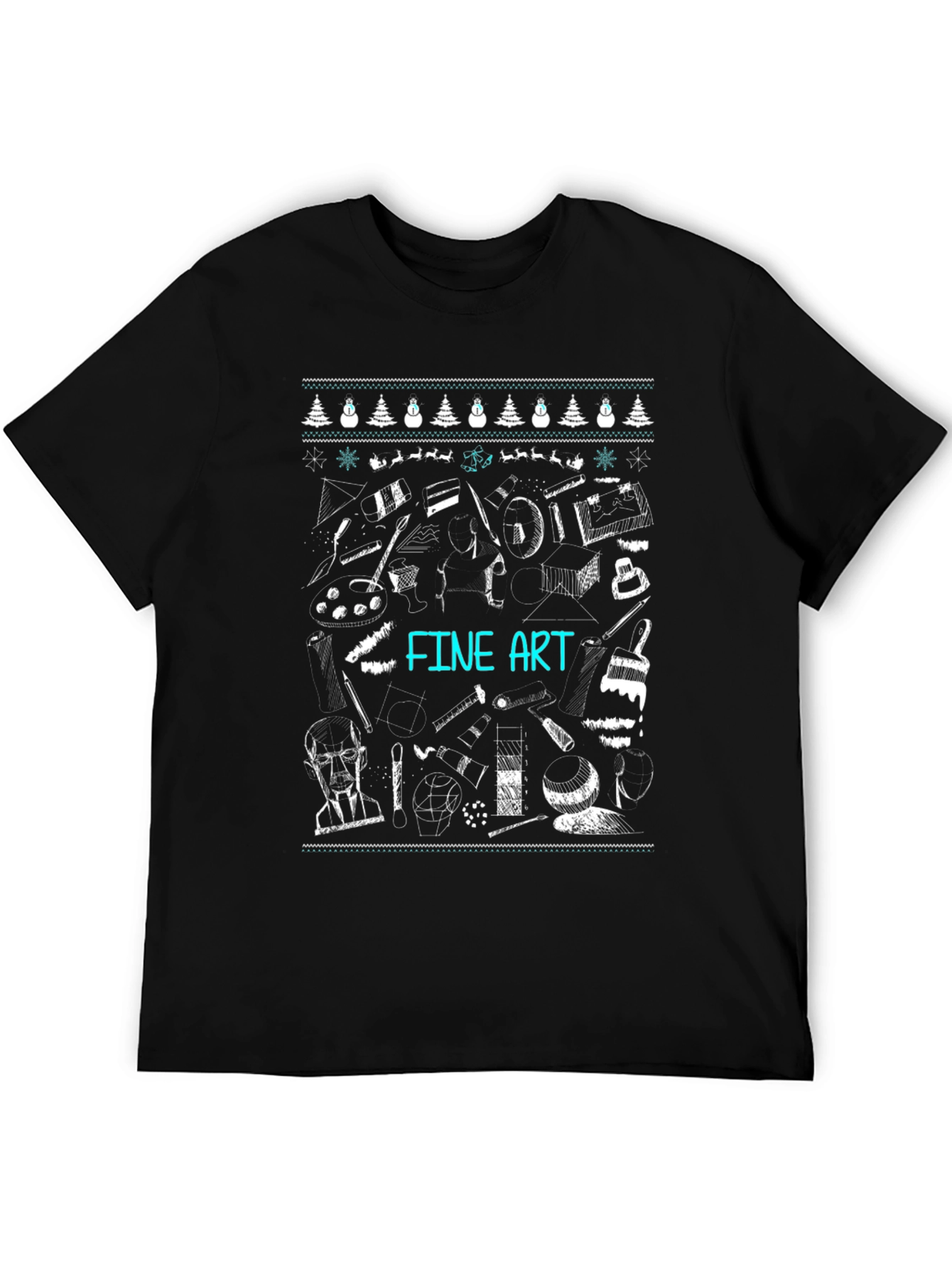 Fine Art Christmas Sweater Pattern T-Shirt