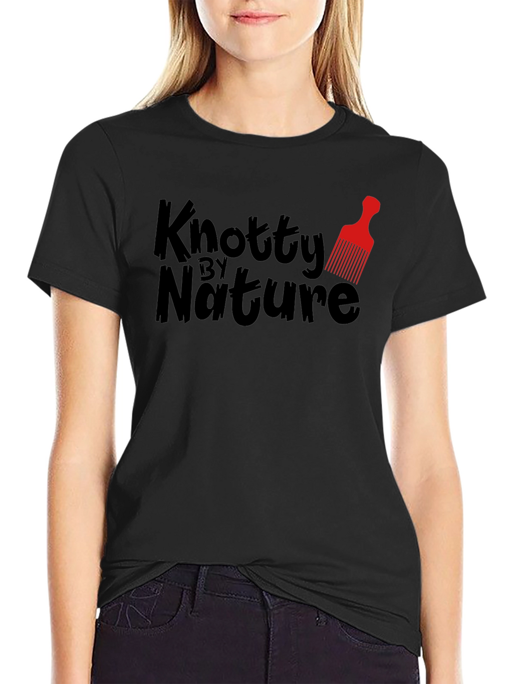 Knotty By Nature Black Graphic Tee