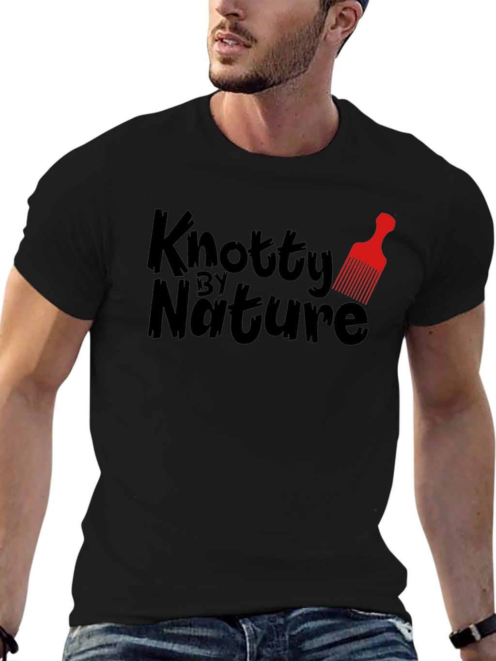 Knotty By Nature Black Graphic Tee