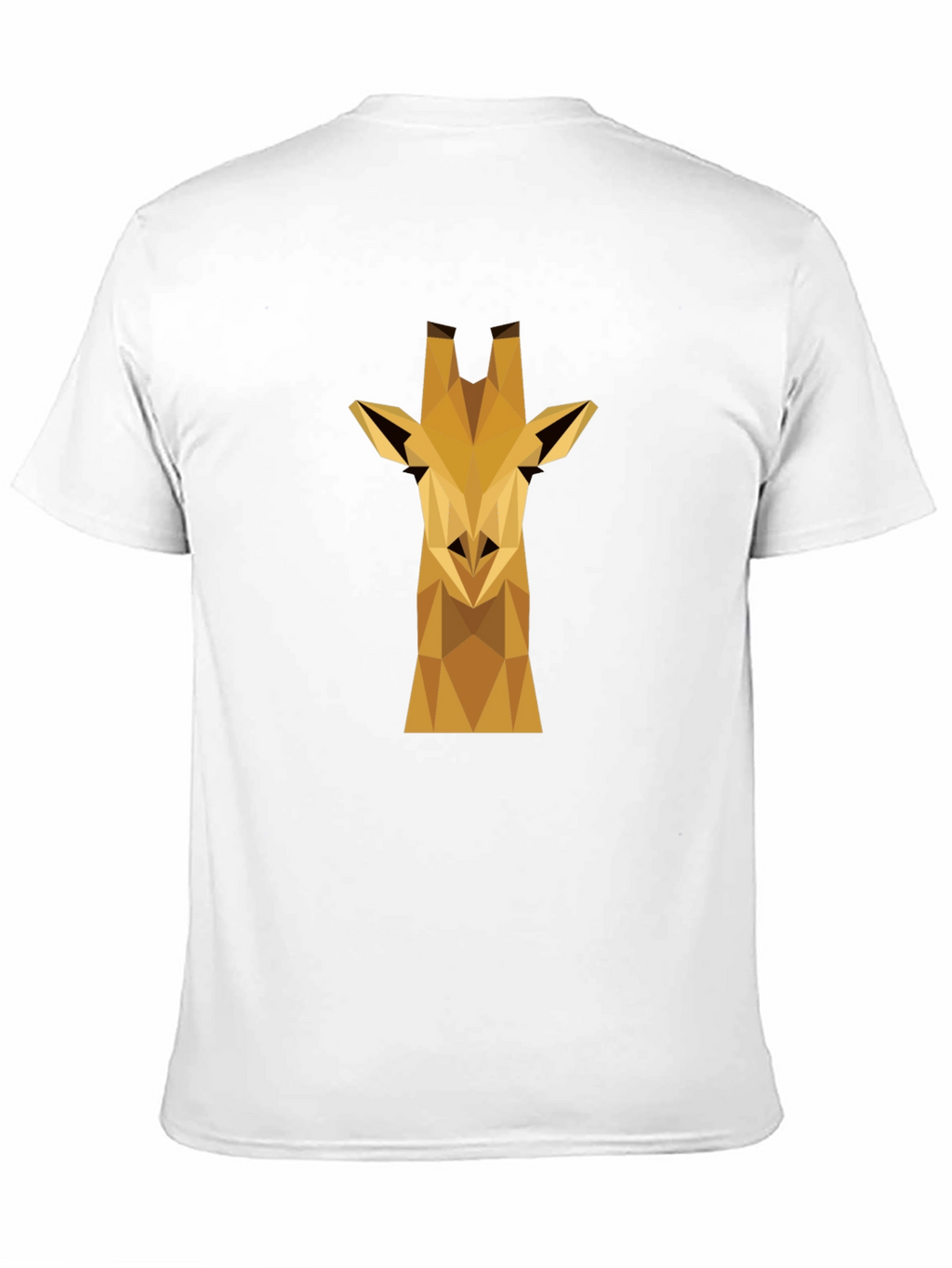 Geometric Giraffe Graphic Tee - Black Cotton Shirt