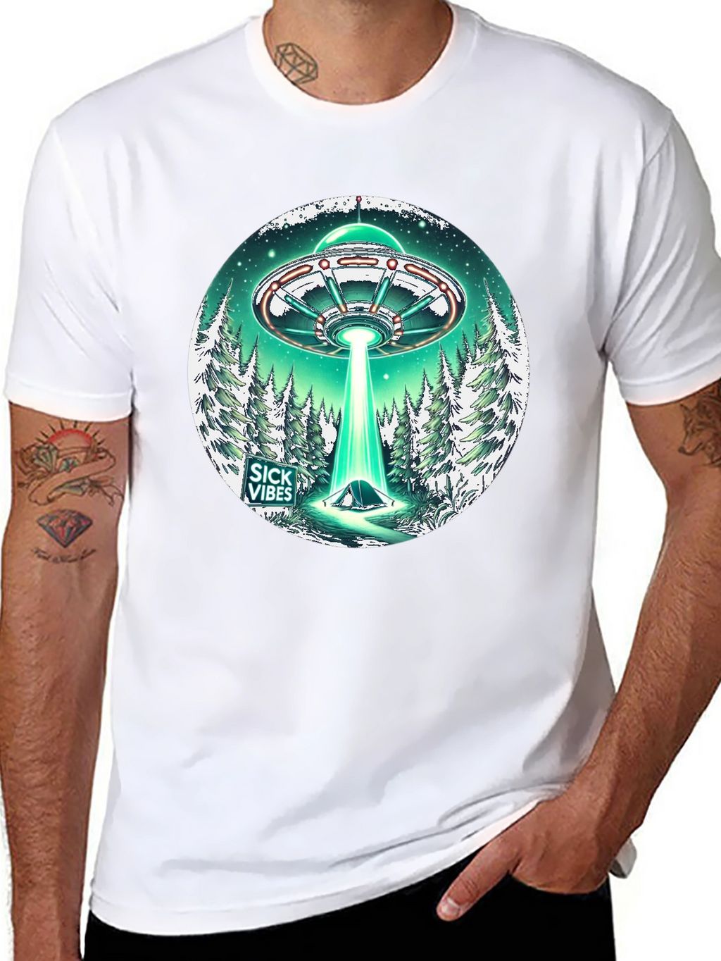 UFO Abduction T-Shirt - Sick Vibes Tee