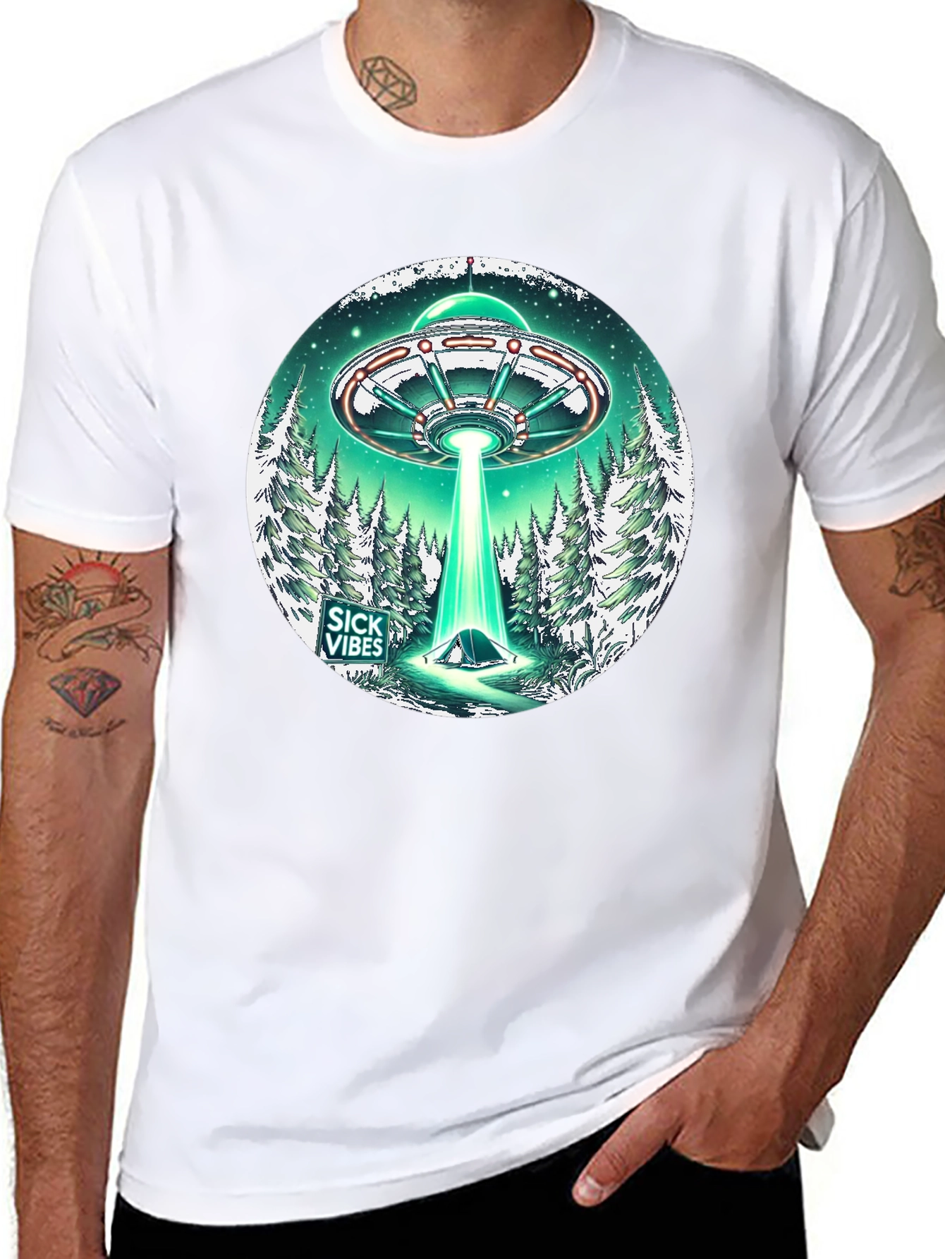 UFO Abduction T-Shirt - Sick Vibes Tee