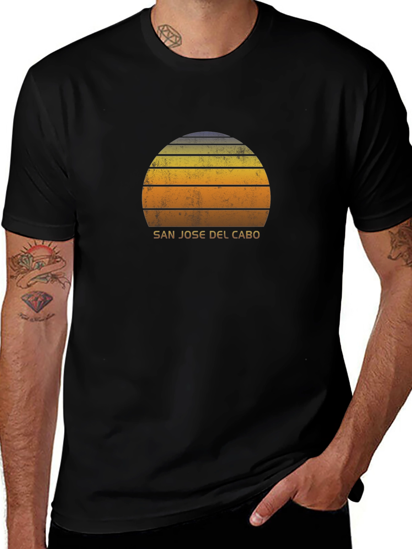 San Jose Del Cabo Sunset Graphic Tee - Black