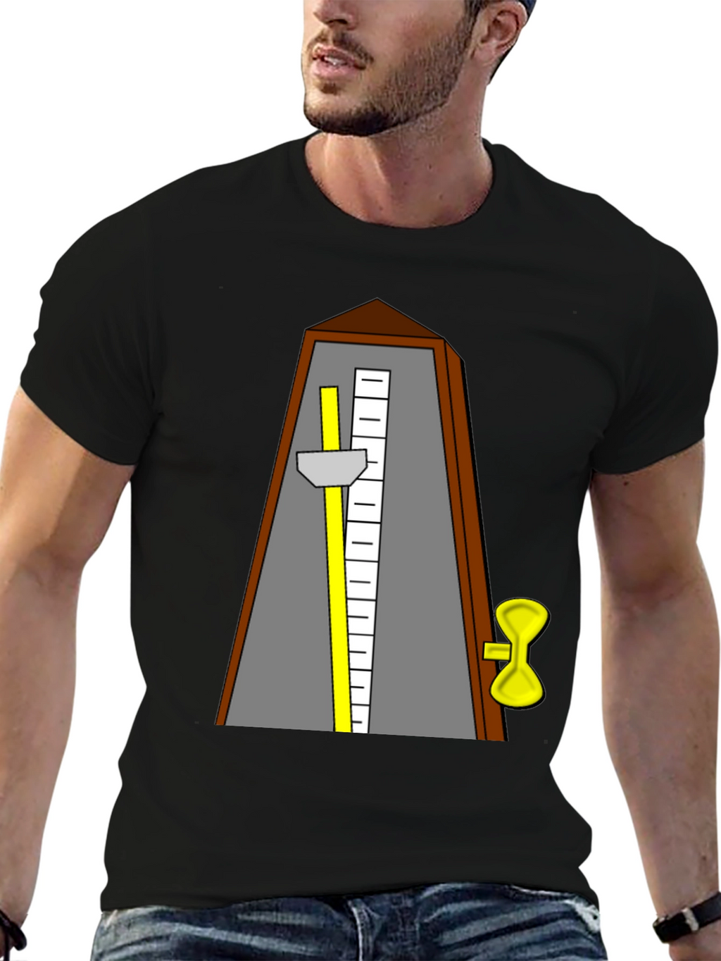 Metronome Graphic Tee - Black Cotton