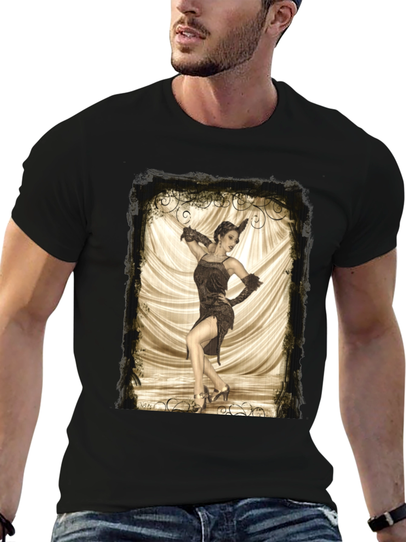 Vintage Dancer Graphic Tee - Retro Style