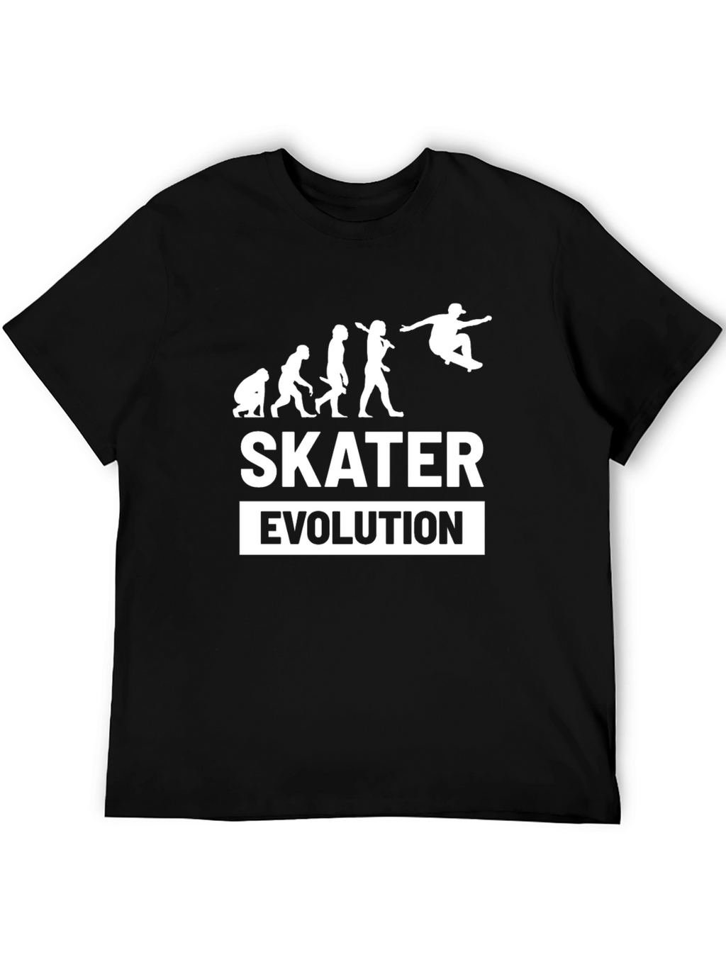Skater Evolution Graphic Tee - Black Cotton Blend