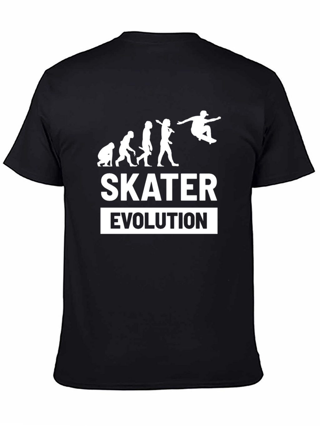 Skater Evolution Graphic Tee - Black Cotton Blend