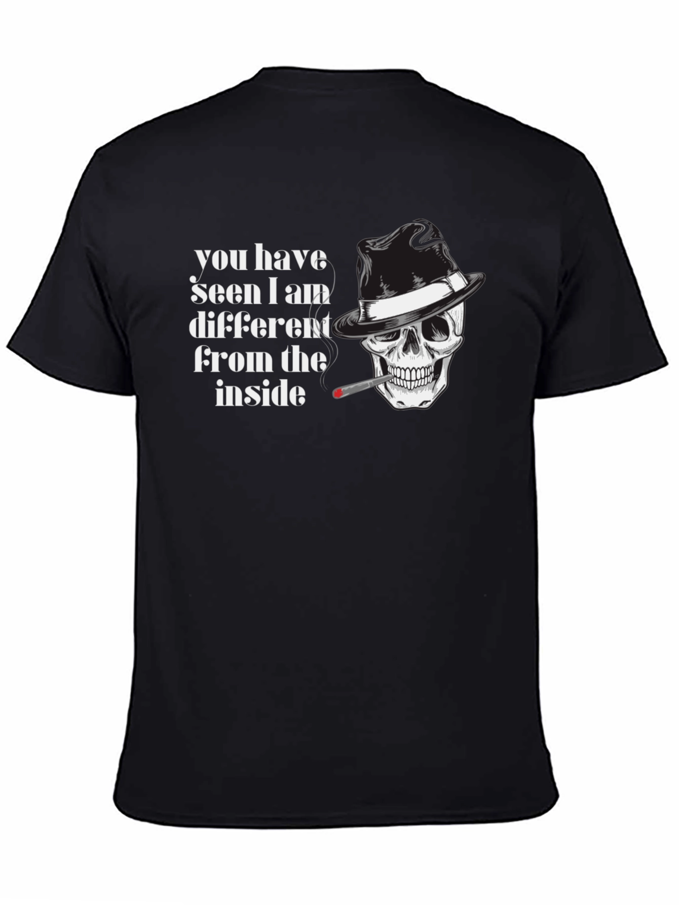 Skull & Fedora Graphic T-Shirt - You Have Seen I Am Different