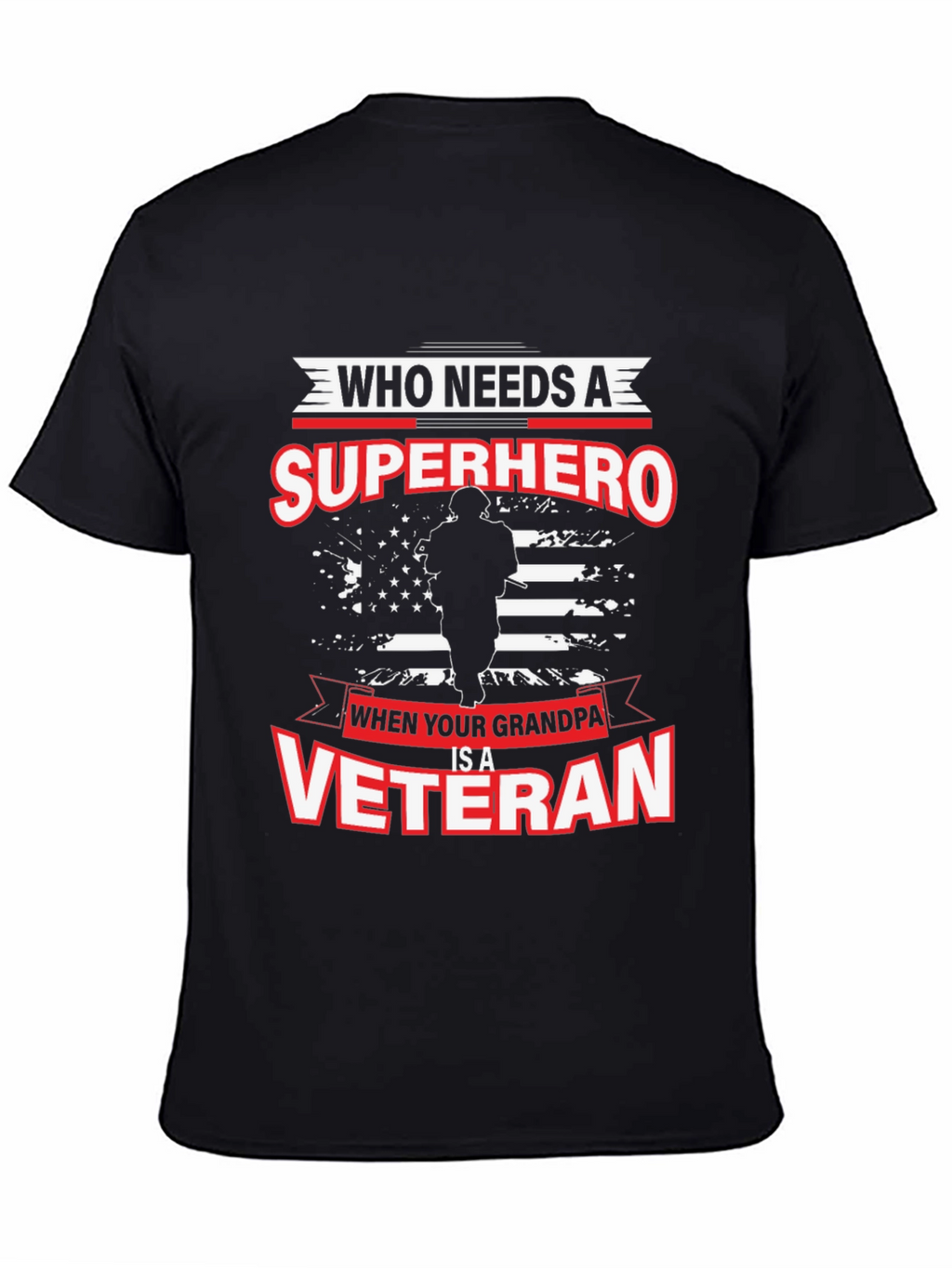 Grandpa Veteran T-Shirt: Superhero Graphic Tee