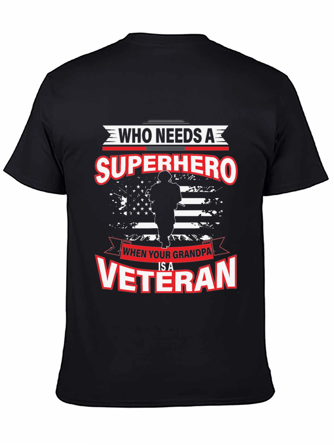 Grandpa Veteran T-Shirt: Superhero Graphic Tee