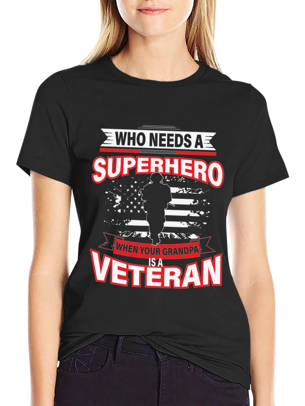 Grandpa Veteran T-Shirt: Superhero Graphic Tee