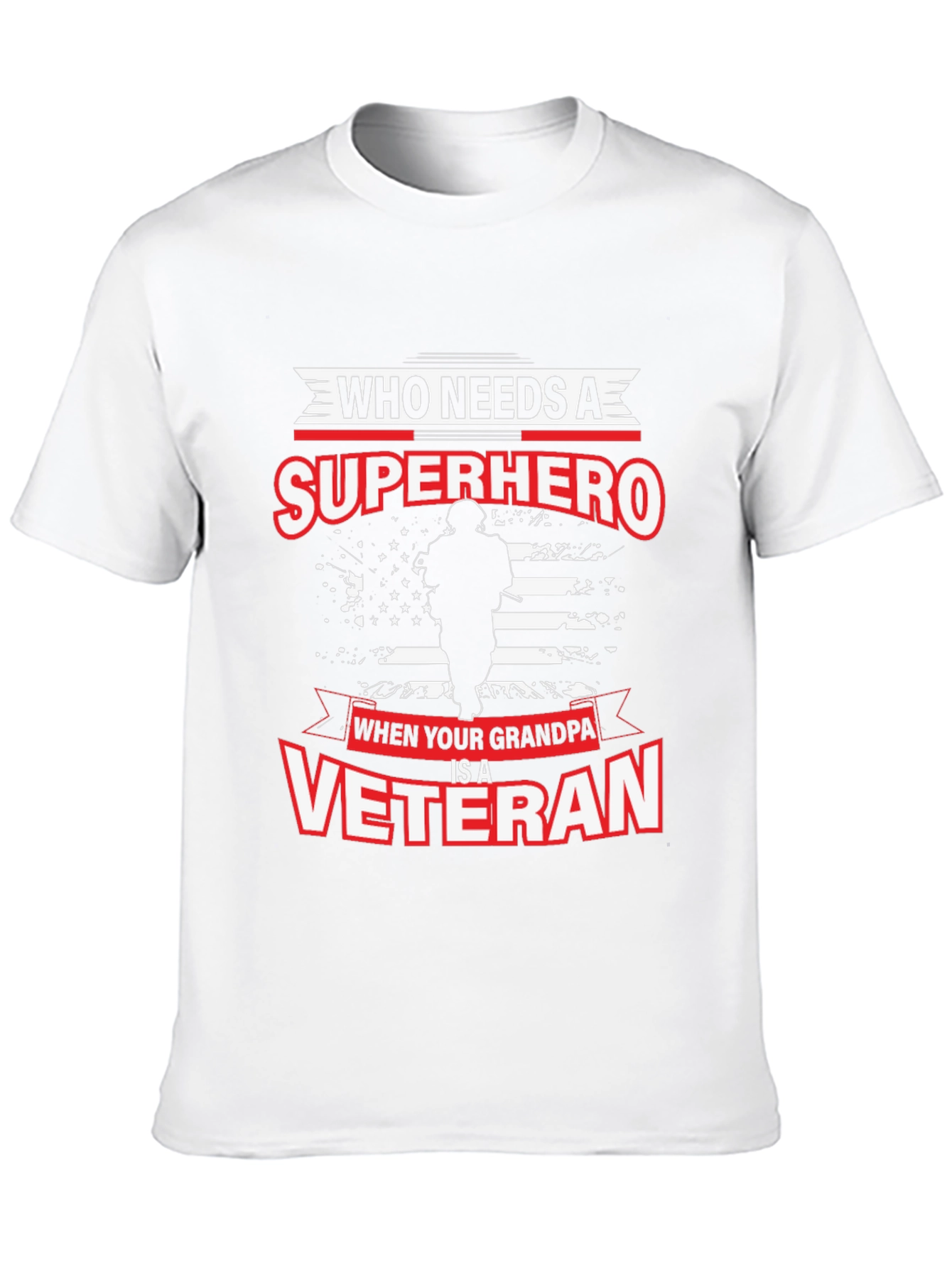 Grandpa Veteran T-Shirt: Superhero Graphic Tee