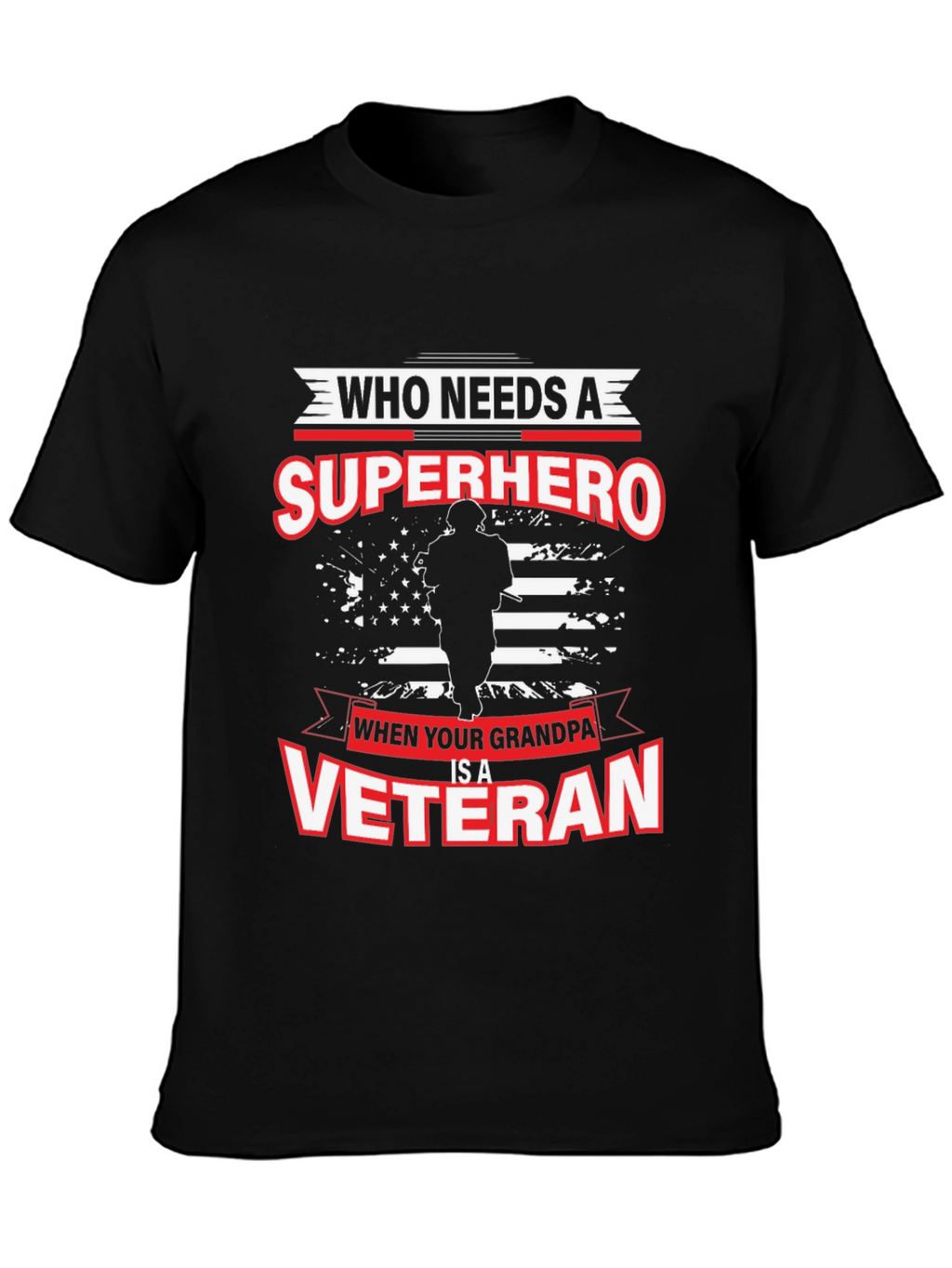 Grandpa Veteran T-Shirt: Superhero Graphic Tee