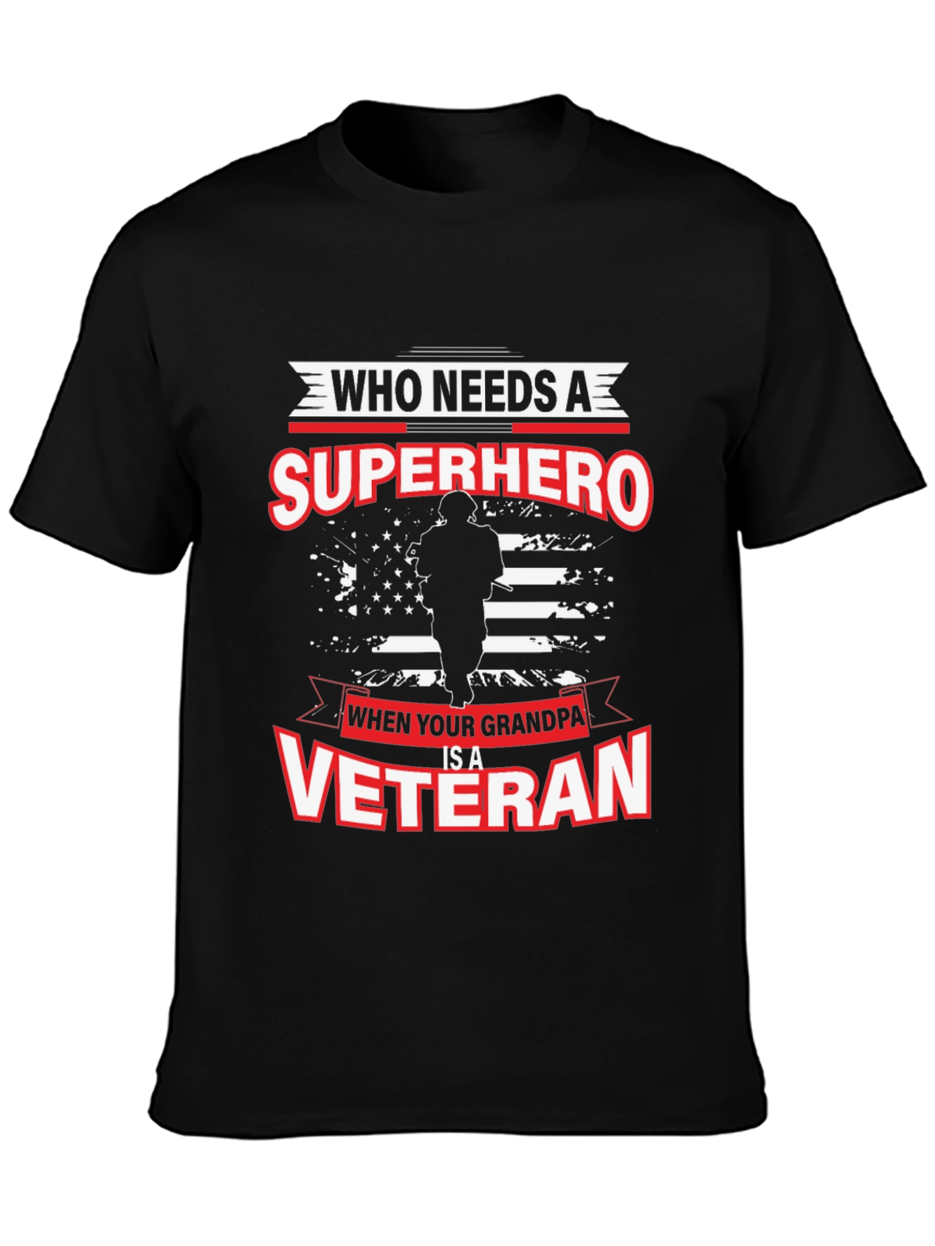 Grandpa Veteran T-Shirt: Superhero Graphic Tee