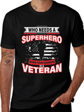 Grandpa Veteran T-Shirt: Superhero Graphic Tee