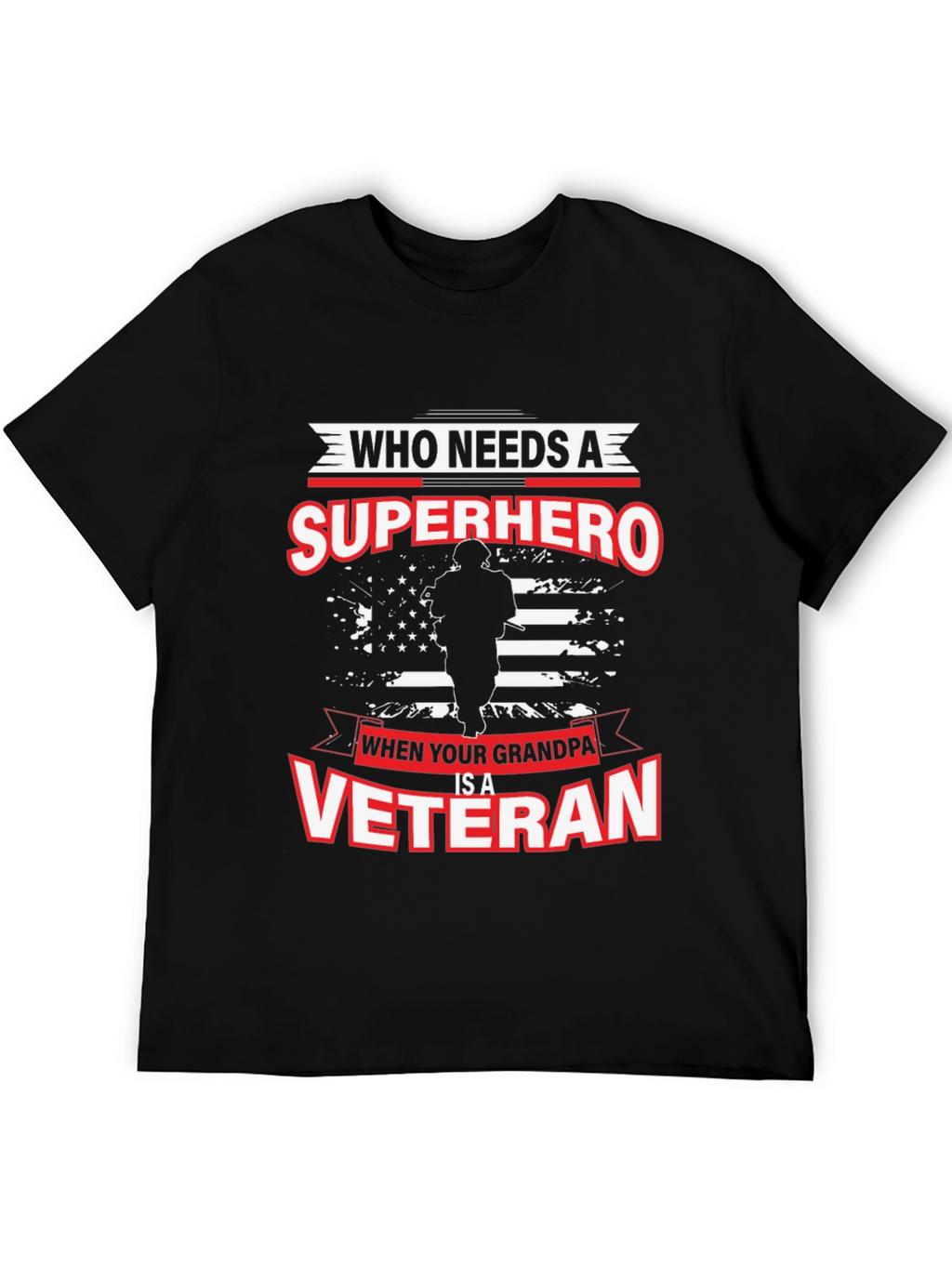 Grandpa Veteran T-Shirt: Superhero Graphic Tee